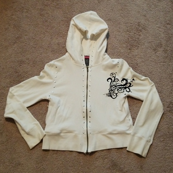 White embellished zip up jacket - Picture 1 of 3